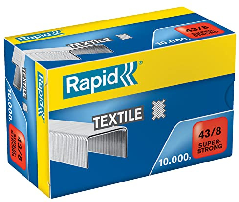 RAPID 24872300 - Caja 10000 grapas 43/8 mm Caja 10000 textil Super Strong galvanizada