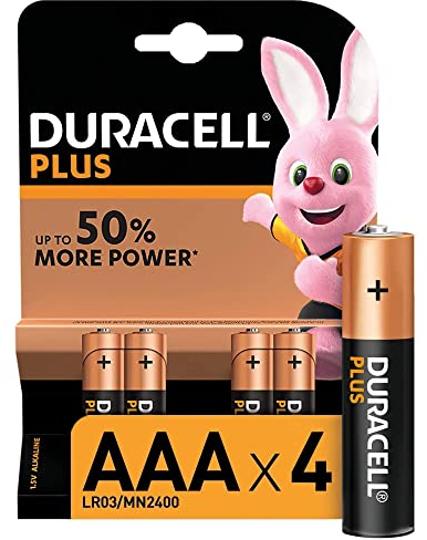 Duracell Plus Power Batteries AAA, Pack of 4
