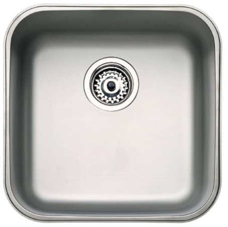 TEKA Fregadero Bajo de Encimera BE 40.40 Plus 1C - Embellecedor de Rebosadero - Incluye Accesorios de Fijación - Mueble de 50 cm - Color Acero Inoxidable - 1 Cubeta 41 cm -