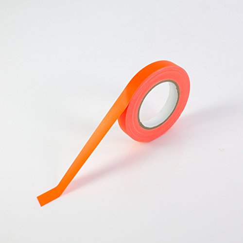 showking Rouleau Gaffer Tape Orange Fluo Réactif UV, 19 mm x 25 m