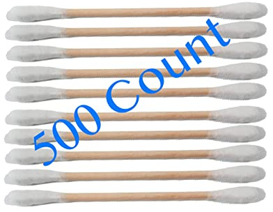 Bastoncini di legno in cotone, 500 pezzi, 100% cotone