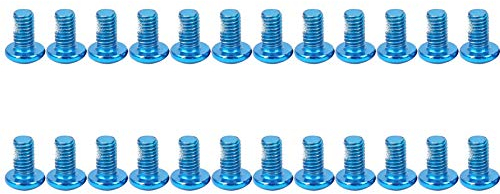 24-teilige Mountainbike Bremsscheibe Schrauben Fahrräder Bremse Rotor Schraube aus Legiertem Stahl Fahrrad Scheibenbremse Schraube M5x10mm Scheibe T25 Schraube (Blau)