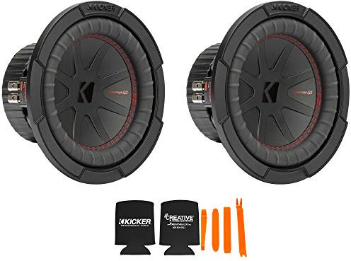 KICKER Woofer Comp R de 20,3 cm comprenant deux boîtiers virtuels 48CWR82 de 2 ohms