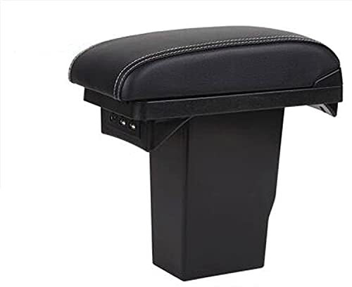 Voiture Accoudoirs Pour Peugeot 2008 2012-2019, Cuir Noire Consoles Centrale Gadget Voiture Boîte de Rangement
