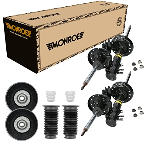 Monroe 2 Stoßdämpfer Vorne + Domlager und Staubschutz passend für Opel Corsa 500 S07