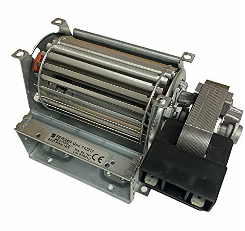 ERICAMBI, Ventilateur Tangentiel pour poêles à granulés TGA 60/1-90/15 EMMEVI – FERGAS 112217, Ø ventilateur 60 mm, dimension buse 95 x 40 mm, longueur totale 158 mm
