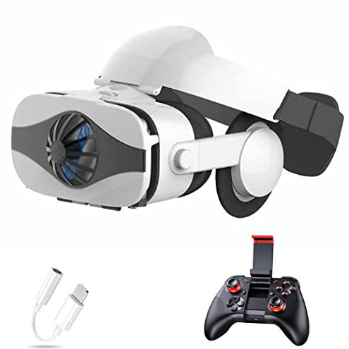 Occhiali VR, Visore Realtà Virtuale, Cuffie 3D VR Compatibile con Tutti Gli, Lente Regolabile per Film e Giochi 3D, per iPhone 13 Pro Max/13 Pro/13/12/11, per Samsung Galaxy S21, Huawei, Xiaomi