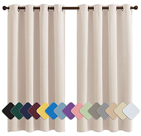 MENGH Tenda oscurante per bambini, con riduzione del rumore, facile da applicare, per decorazioni natalizie, beige, rosa, 1 pezzo, 90 x 180 cm (altezza x larghezza)