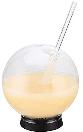 LIBOOI Vaso de cóctel de globo con pajita, vaso creativo para cóctel, martini, tequila, margarita, suministros de fiesta, vino para discoteca bar