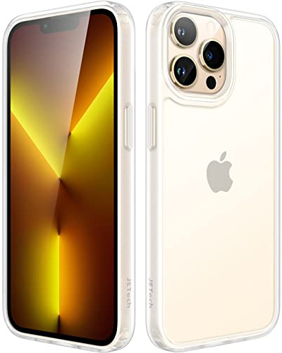 JETech Matt Hülle für iPhone 13 Pro Max 6,7 Zoll, Stoßfest Militärstandard FallSchutz Handyhülle, Mattierte Durchscheinende Rückseite Schutzhülle, Anti-Fingerabdruck (Translucent)