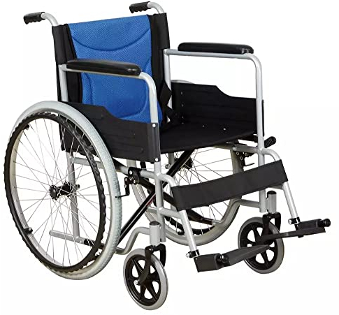 Selbstfahrender Rollstuhl Fachmann, Orthopädie, Stahl, Sitzbreite 46 cm, Feststellbremse, Leicht und ergonomisch