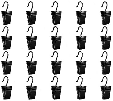 Ganchos Cortina Clips con Ganchos,20pcs Clip Cortina de Metal Pequeños,Clips de Cortina, Pinza para Cortina de Acero Inoxidable, Metal Cortina Clips para Decoración de Ventanas del Hogar, Fotos, etc
