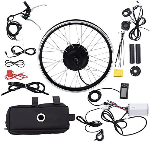 SHZICMY 20 Zoll Elektrisches Fahrrad Motor Kit 36V 350W Vorderrad E-Bike Conversion Kit E-Bike Cycling Hub Umbausatz mit LCD-Display, bis 24-28km/h