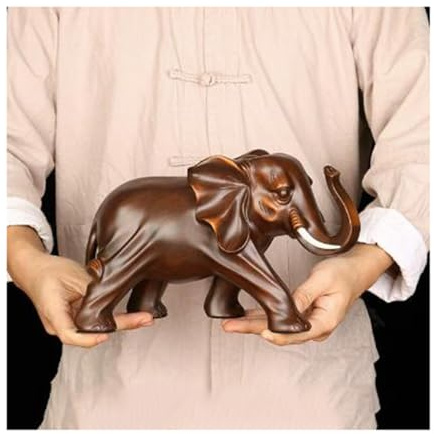 Tauzveok Elefanten deko, Elefant deko Statue, Dekoration Für Schlafzimmer, Fensterbank Wohnzimmer Wohnungs Büro Weinschrank Dekoration, Harz, Golden