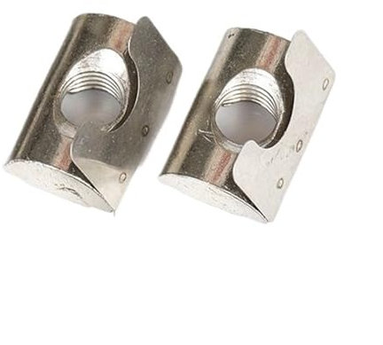 100 Stück T-Nutenstein Mit Federblech Europäische Norm 20 Serie M3 M4 M5 M6 Innengewinde Kohlenstoffstahl (Farbe : 100pcs, Größe : 20-M3)