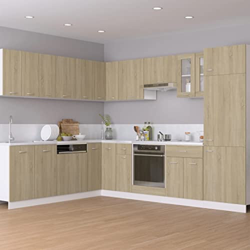 DIGBYS Backofenschrank Sonoma Eiche 60x46x81,5 cm Holzwerkstoff