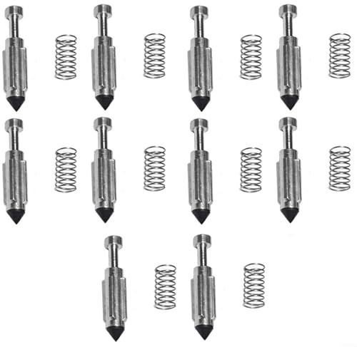 Oniissy Schwimmernadelventil und Feder-Set, Vergaser-Schwimmernadel und Feder, kompatibel mit GX110, für GX120, GX140, für GX160 und GX200 (10 Stück)