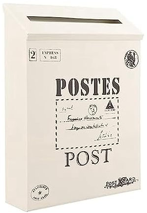 SVRITE Briefkasten, Vintage-Wandmontage-Briefkasten, Briefkasten f¨¹r Drau?En, Antiker Metallbriefkasten, Rostbest?Ndiger Briefhalter, Wei?