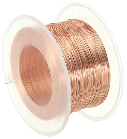 PATIKIL 787.39 Feet Solid Bare Copper Wire,28 Gauge 99.96% Pure Copper Wire 0.3mm Soft Beading Wire Metal Plant Stem Ties for Jewelry Craft (240m)