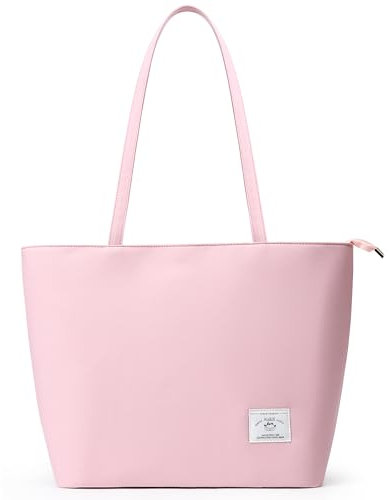 KALIDI Wasserdichte Tote Bag mit Reißverschluss – Leichte Shopper Schulter Tasche für Arbeit Uni,Rosa