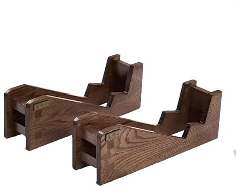 Montering av högtalarstativ Svart valnöt mitthögtalarställ Skrivbord HiFi Audio CenterställSolidträ Audiophile HögtalarställAmpställ Strukturell stabilitet(B)