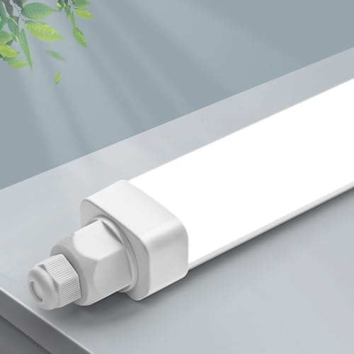 DXLIGHTING LED Feuchtraumleuchte 150cm, 45W 4500LM Kellerleuchte Feuchtraumlampe, Verknüpfbar Wannenleuchte Deckenleuchte Keller, IP65 für Werkstatt Garage, Neutralweiß 4000K