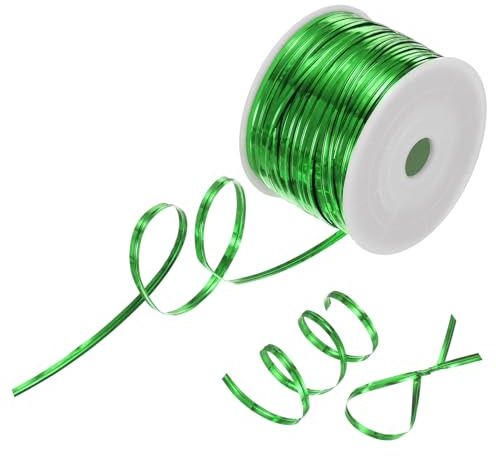 M METERXITY Ataduras de Alambre de Metal, 100 Yardas Ataduras Metálicas para Pan/Bolsas de Regalo/Decoración de Fiestas/Jardín/Envoltura de Regalos/Pasteles/Dulces [Verde]