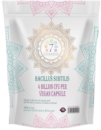 7C Bacillus Subtilis | 30 High Strength Supplements - 4 Billion CFU Bacillus Subtilis per Capsule | Spore | Non-GMO, Gluten & Allergen Free | Manufactured in The UK