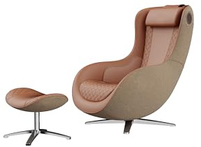 CERAGEM Pause M2 Massagesessel- Premium SL Rahmen, 6 Automatikmodi, Thermoheizung, Bluetooth-Lautsprecher & USB-Anschluss - Optimale Entspannung im trendigen Design (Braun)