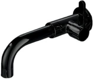 XSDSM Wasserhahn Kaltwasser Wandmontage Waschbeckenarmatur Küche mit 360° Schwenkbares Auslaufrohr Einhandgriff Geeignet für Balkon Badezimmer G1/2,Schwarz,20 CM