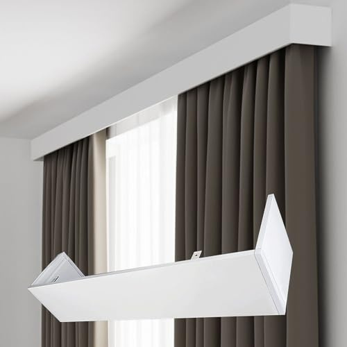 Aluminum Curtain Pelmet Box Panel - Decorative Valance Frame for Curtains, Roller Blinds & Venetian Blinds - 7m/23ft No Track Cassette Cover