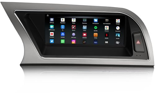 Android 14 8-Kern Qualcomm CPU 4GB 64GB Autoradio Navi für Audi A4 B8 S4 RS4 8.8 Zoll Radio mit Navi GPS Kabellos Carplay SWC WiFi DSP DAB+ Bluetooth 5.1 Canbus Touchscreen MMI