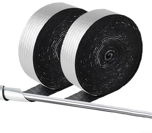Lot de 2 rouleaux de ruban isolant pour tuyaux d'hiver - Protection thermique fiable - 9,5 m - 2,4 m