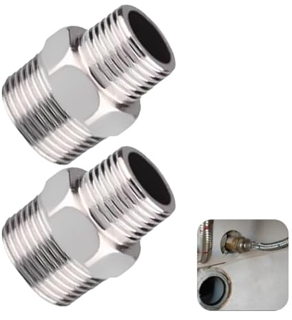 2PCS Shower Hose Connectors,20mm x 16mm Stainless Steel Plumbing Fittings,Male to Female Threaded Connector Accessories,Shower Water Pipe Adapter,Hose Pipe Fittings,Shower Head Adapter