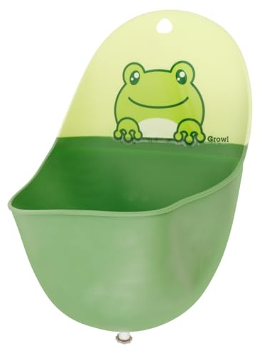Silikon Jungenurinal mit Wandmontage für Kinder und Töpfchentraining | Grün, aus Silikon mit Auslaufsicherem Aufbau, Leicht zu Reinigen, für Badezimmer und Kinder