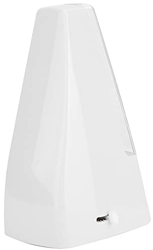Fockety Vernickeltes Mechanisches Metronom, Klassisches Design, Pyramidenstil, Elektronisches Tempi-Metronom für Klavier, Schlagzeug, Bass, Violine, ABS/Kunststoffstahl (WHITE)