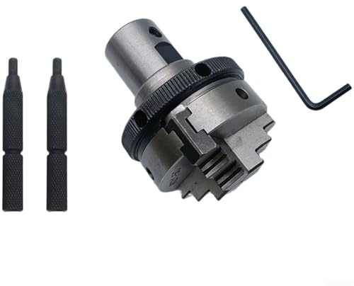 Portabrocas manual para máquina de carpintería, portabrocas de tres mandíbulas con rosca M14x1, portabrocas cilíndrico compacto de acero de alta dureza
