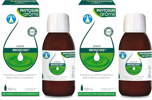 Phytosun Arôms SIROP BRONCHES1,2 aux Plantes et aux Huiles Essentielles – 1 x 150 mL (Lot de 2)