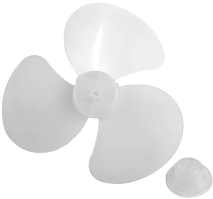Ventilatore da tavolo con piedistallo in plastica da 16 pollici con 3 pale, accessori elettrici for uso domestico, con copridado(White)