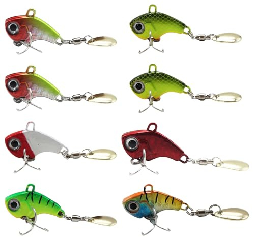 8 Stück Spinner Angeln Jig Spinner Barsch Angelköder Barsch Köder Spinnerbait Barschköder Kunstköder Angeln 7g&10g Scharf Langlebig Gilt Für Lachs Forelle Pike Meeräsche Usw In Süß- Und Salzwasser