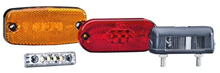 Hella VALUEFIT Luce targa - Alogeno - 12V / 24V - Montaggio, esterno/avvitato - Colore diffusore luce: cristallino - Spina: Spina piatta - Esterno - Quantità: 1-2KA 357 014-001