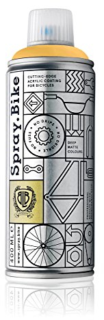 SPRAY.BIKE Fahrrad Lackspray - sonnengelb Matt (LONDON- Goldhawk Road) in 400 ml Spraydose - KEINE GRUNDIERUNG notwendig - Fahrrad Lack, Sprühlack, Acryllack, Lack Spray
