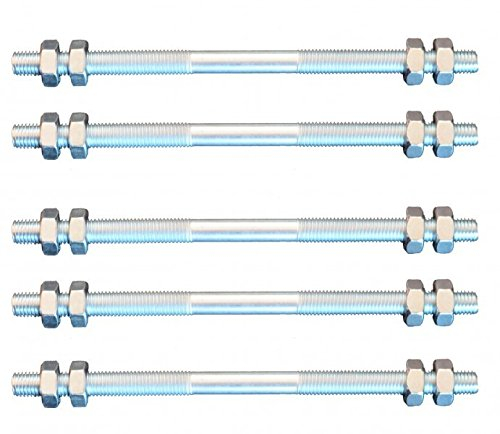 FKAnhängerteile 5 Stück Gewindestange M10 Rechts - Links Gewinde 300 mm + 20 Muttern