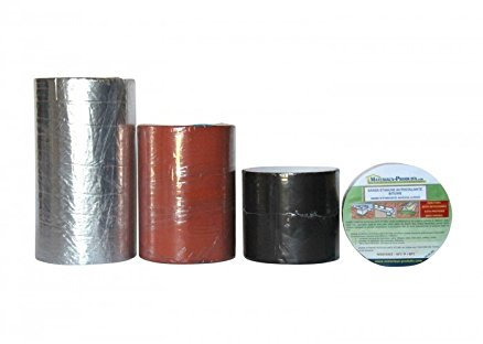 MATPRO - Bande d'Étanchéité Toiture & Terrasse Bitume - Autocollante à Froid - Indéchirable - Prête à l'Emploi - Idéal Tout Support - Aluminium - 10m x 60cm