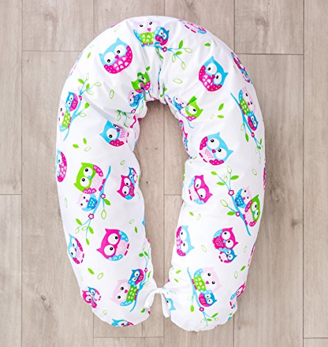 LOOLAY Schwangerschaftskissen - Stillkissen 170 cm - Seitenschläferkissen 100% Baumwolle - mit Abnehmbarem Bezug - Schwanger Kissen für Schlafen (Elefant Grau)