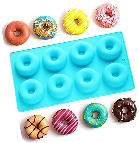 KeepingcooX Muffin Donut Cake Molds Set | Silicone Fancy Dessert Mould, 7.5 cm Small Cake Cups - Pumpkin, Star, Flower, Heart, Savarin Shapes Moulds for Doughnut, Mini Cakes, Cookie