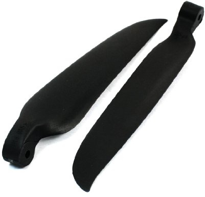 Aexit 2Pcs 9 Electrical equipment x 5 inch Black Plastic Folding Propeller Vanes for RC Powered Glider