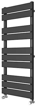 Requena Heated Towel Rail Anthracite Grey Bathroom Ladder Radiator (Flat, 1000x450)