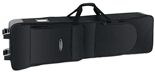 Classic Cantabile Keyboardtasche G2 - mit Trolley-Rollen - 138 x 36,5 x 17 cm - 2 große Außentaschen - schwarz
