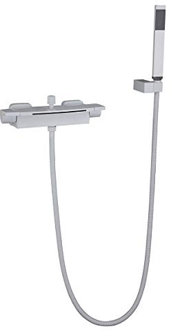 Badewannenarmatur Wasserfall Badewanne Wasserhahn Alle Kupfer Wand Wasserfall Dusche Heiße Und Kalte Badewanne Wasserhahn (Weiß)